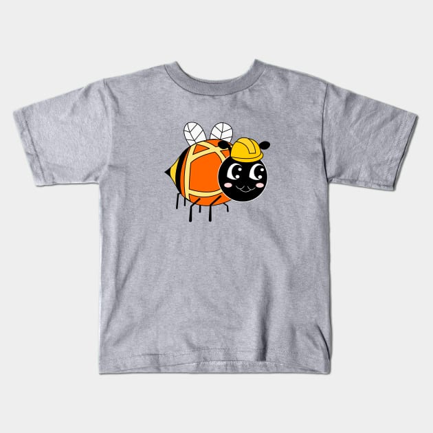 Bee Constructive Kids T-Shirt by traditionation